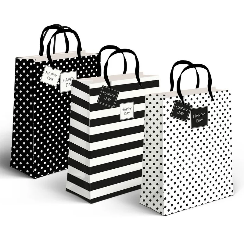 BOLSA PAPEL L BLACK&WHITE