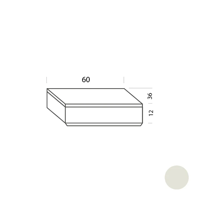 Cajón blanco 60cm Tria 36