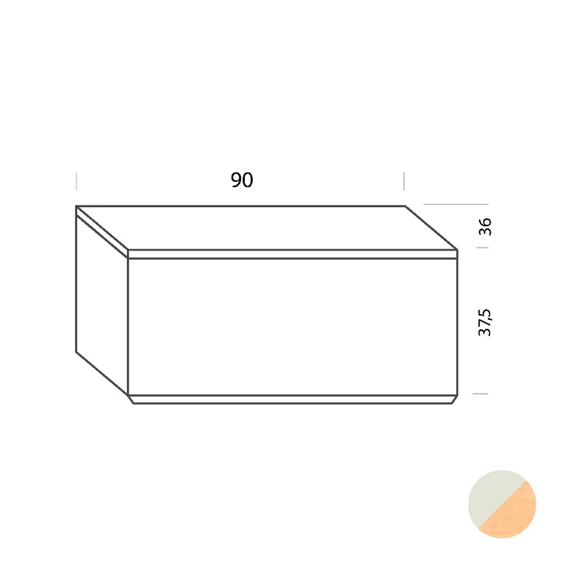 Armario blanco 90cm Tria 36 Mobles114