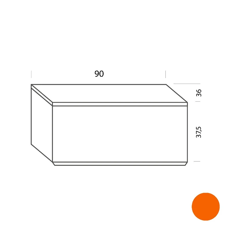 Armario Naranja 90cm Tria 36 Mobles114