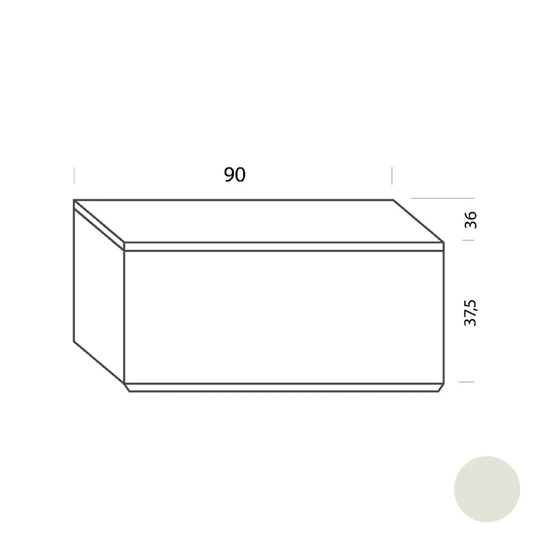Armario blanco 90cm Tria 36