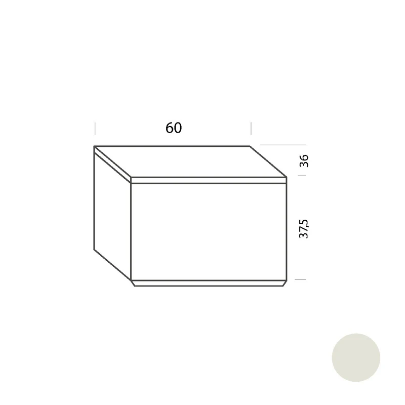 Armario blanco 60cm Tria 36