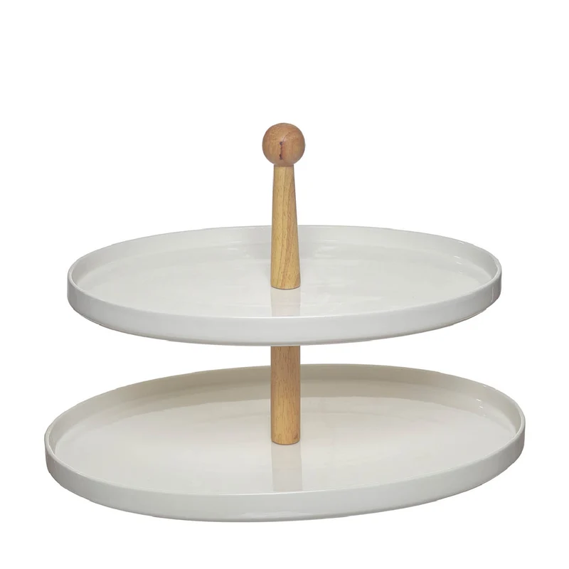 PLATO 2 NIVELES PORCELANA