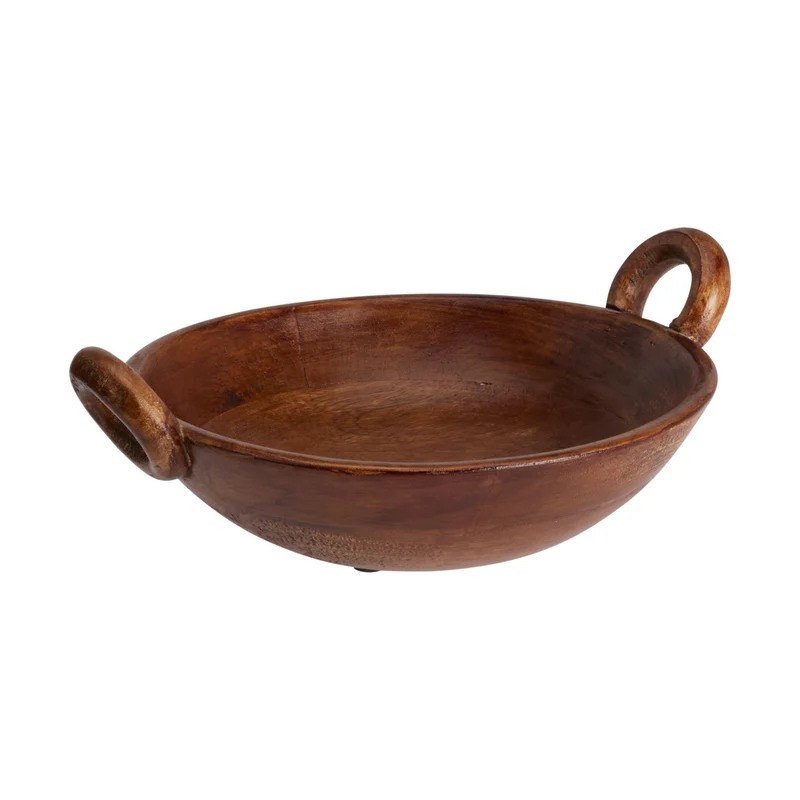 CUENCO MADERA DE NOGAL OSCURO 25X29CM
