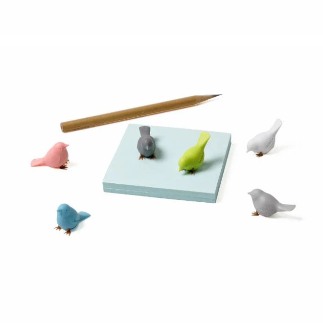 Mini Sparrow Message Magnets Pastel