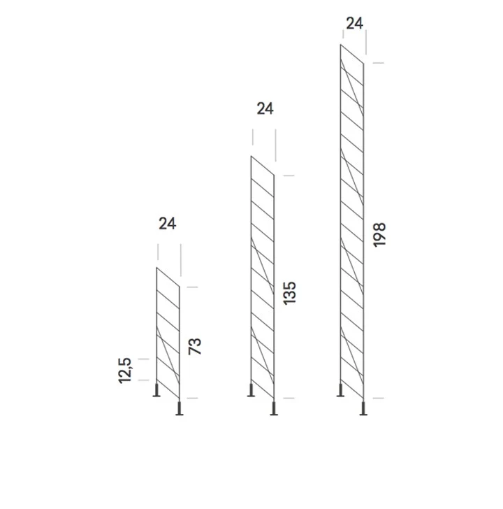 Soporte Lateral Suelo Acero Gris 73cm Tria24