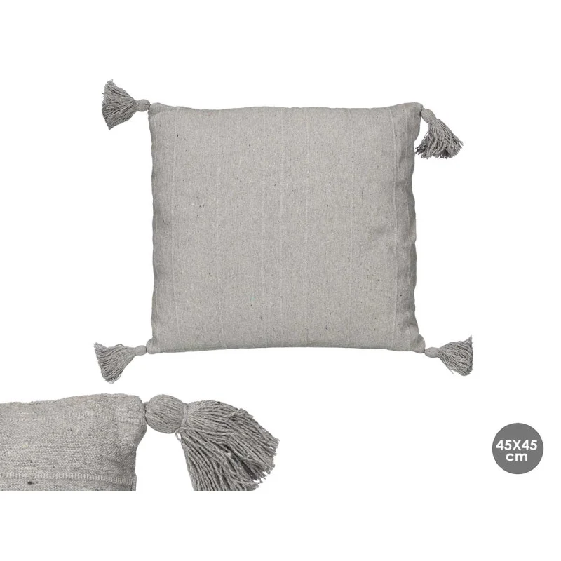 COJIN RELIEVE RAYAS GRIS 45X45CM