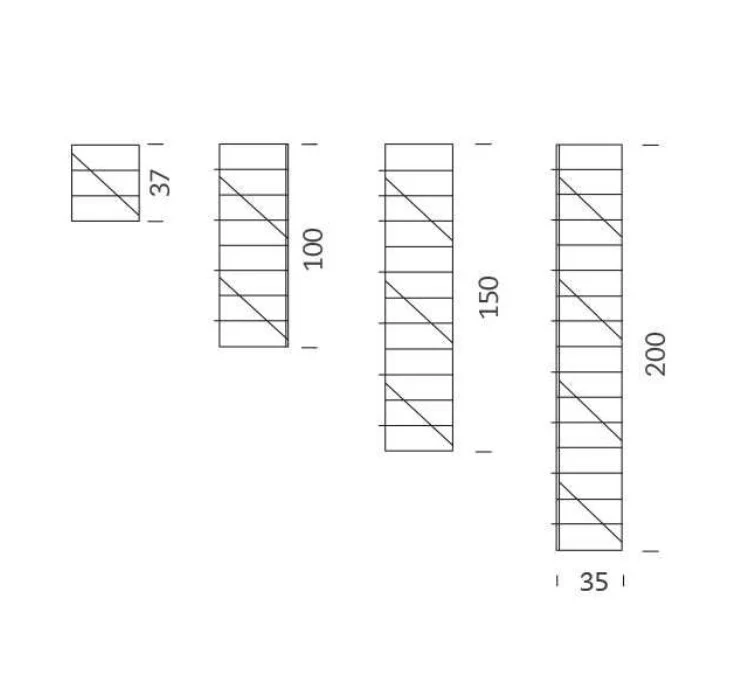 Soporte Lateral Pared Acero Blanco 150cm Tria36