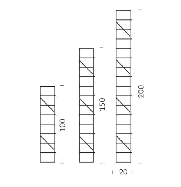Soporte Lateral Pared Blanco 150cm Tria 24