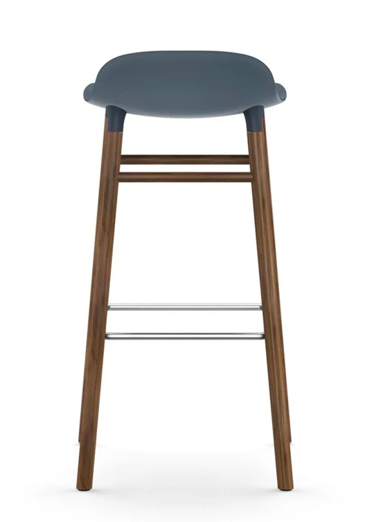 Taburete Form Nogal Azul 75 cm