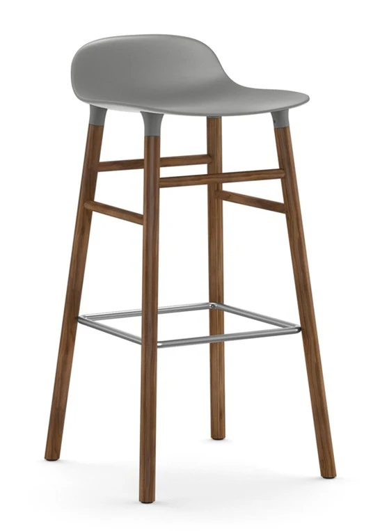 Taburete Form Nogal Gris 75 cm