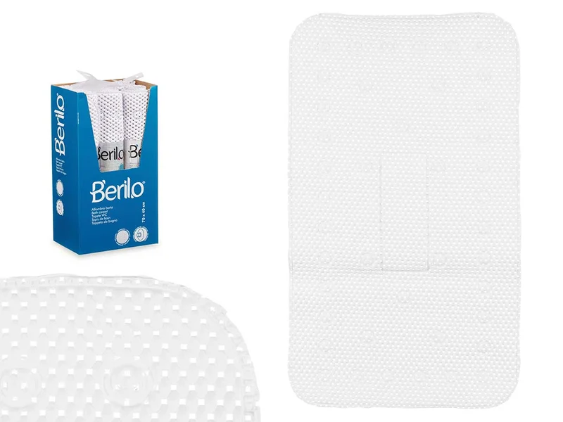 ALFOMBRA BAÑO ANTIDESLIZANTE GOMA BLANCO