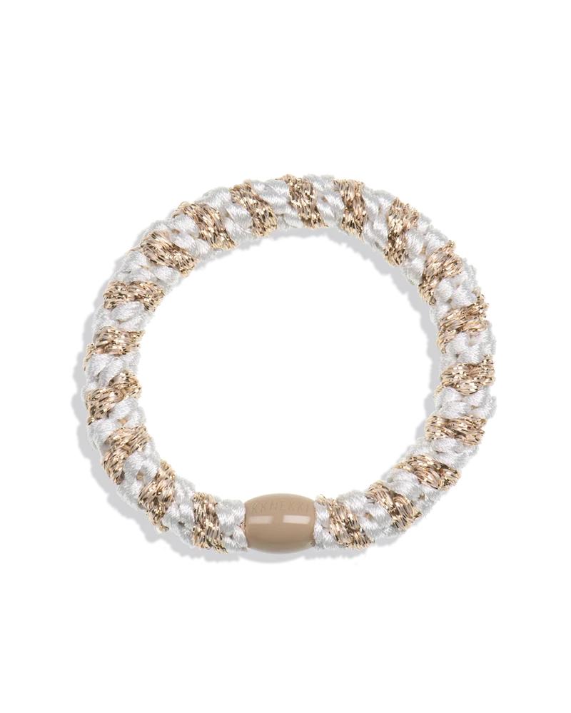 KKNEKKI WHITE-BEIGE GLITTER STRIPE