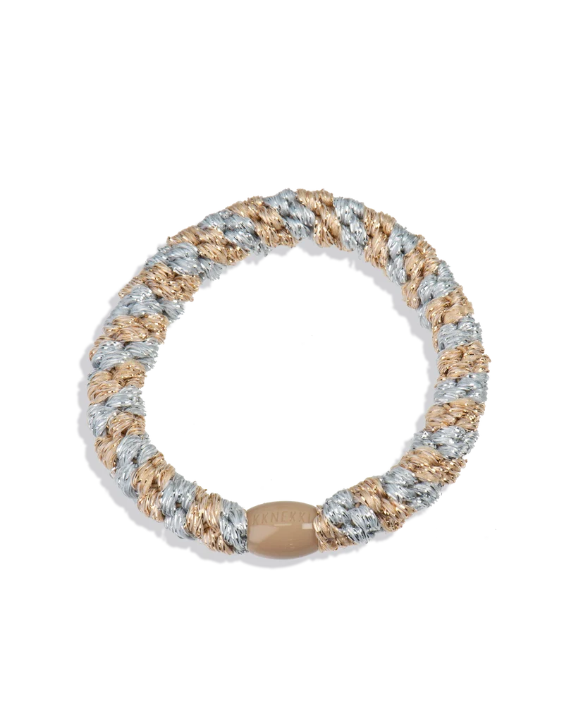 KKNEKKI SILVER-BEIGE GLITTER STRIPE