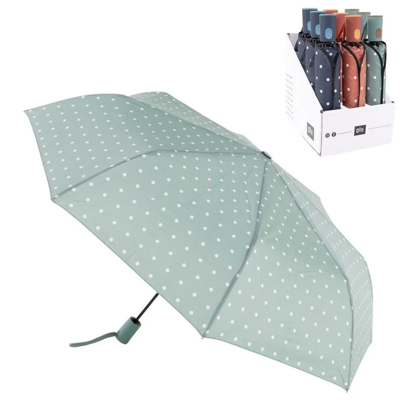 PARAGUAS PLEGABLE AUTOM. ANTIVIENTO TOPOS