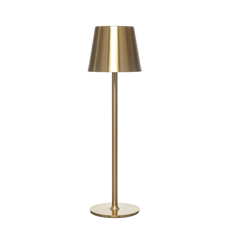 LAMPARA TACTIL DORADA 37CM