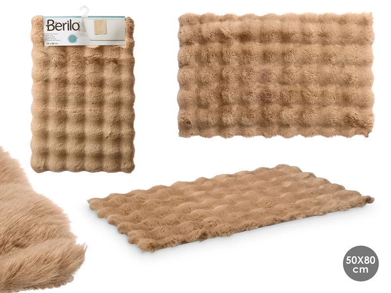 ALFOMBRA BAÑO MARRON