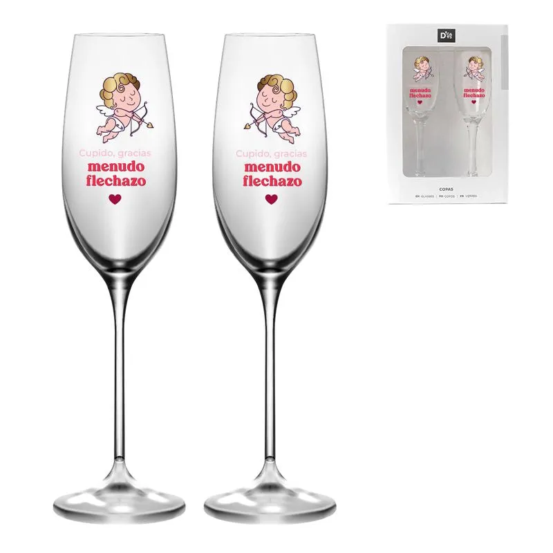 JUEGO 2 COPAS 190ML AMOR