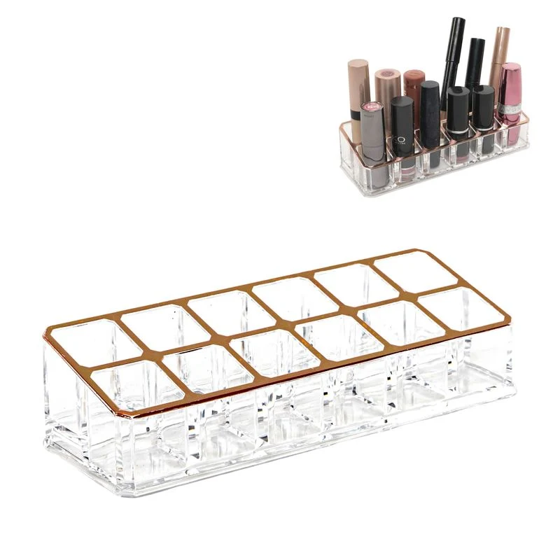 ORGANIZADOR COSMETICOS 12 DPTOS. COBRE 2
