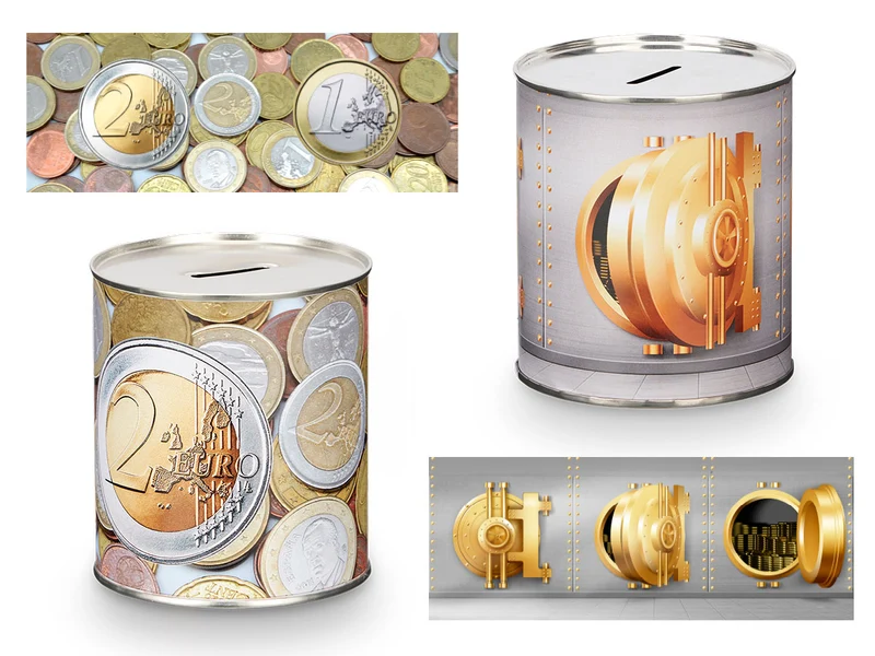 HUCHA METAL MONEDAS