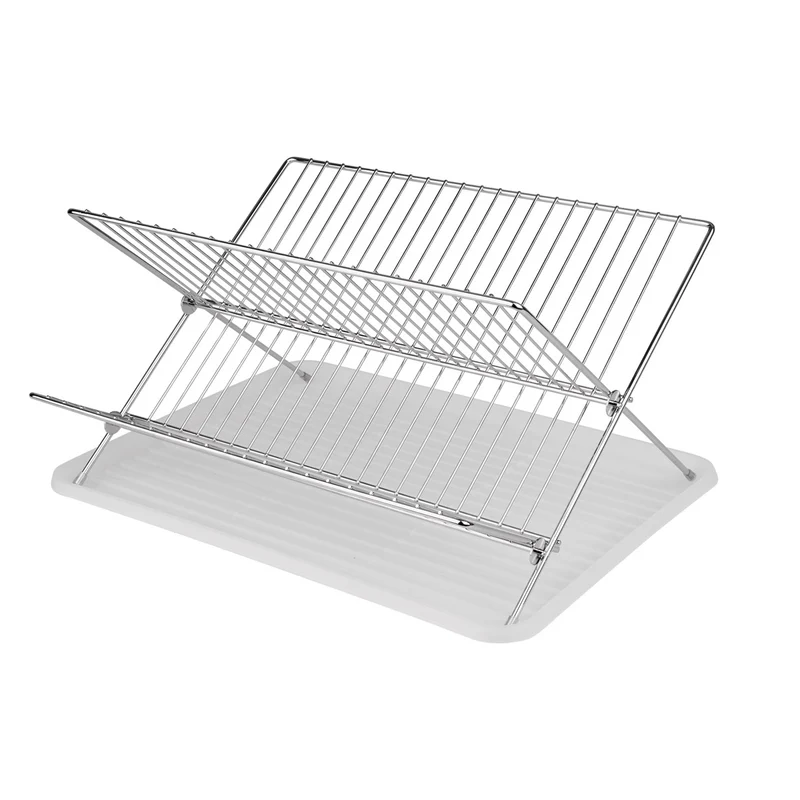ESCURREPLATOS PLEGABLE CON BANDEJA INOX
