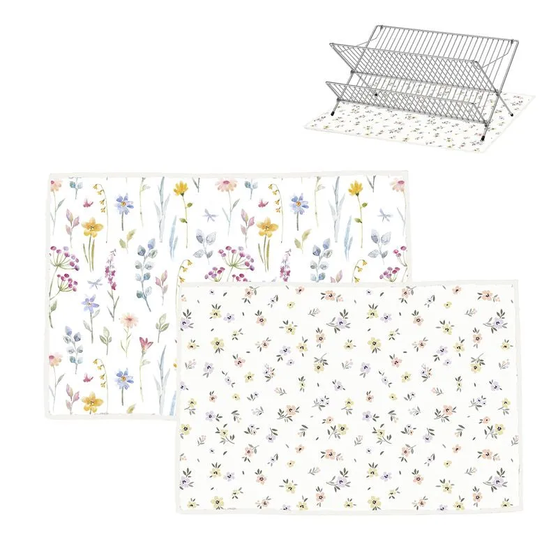 ALFOMBRILLA ESCURREPLATOS 45X30 FLORES