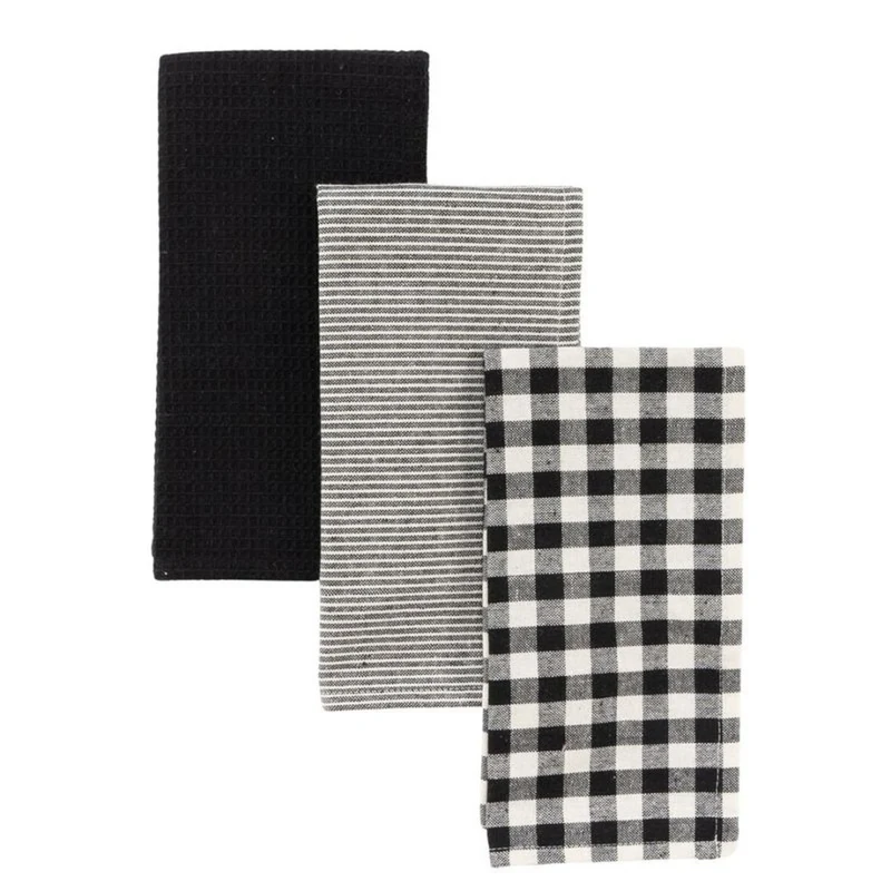 JUEGO DE 3 PAÑOS NEGRO SOFT