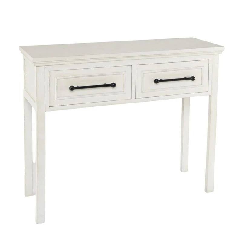 CONSOLA 2 CAJONES BLANCO