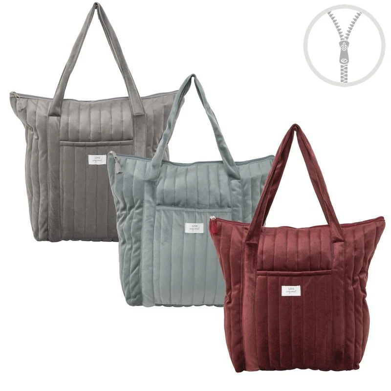 BOLSO CON CREMALLERA TERCIOPELO ROCIO
