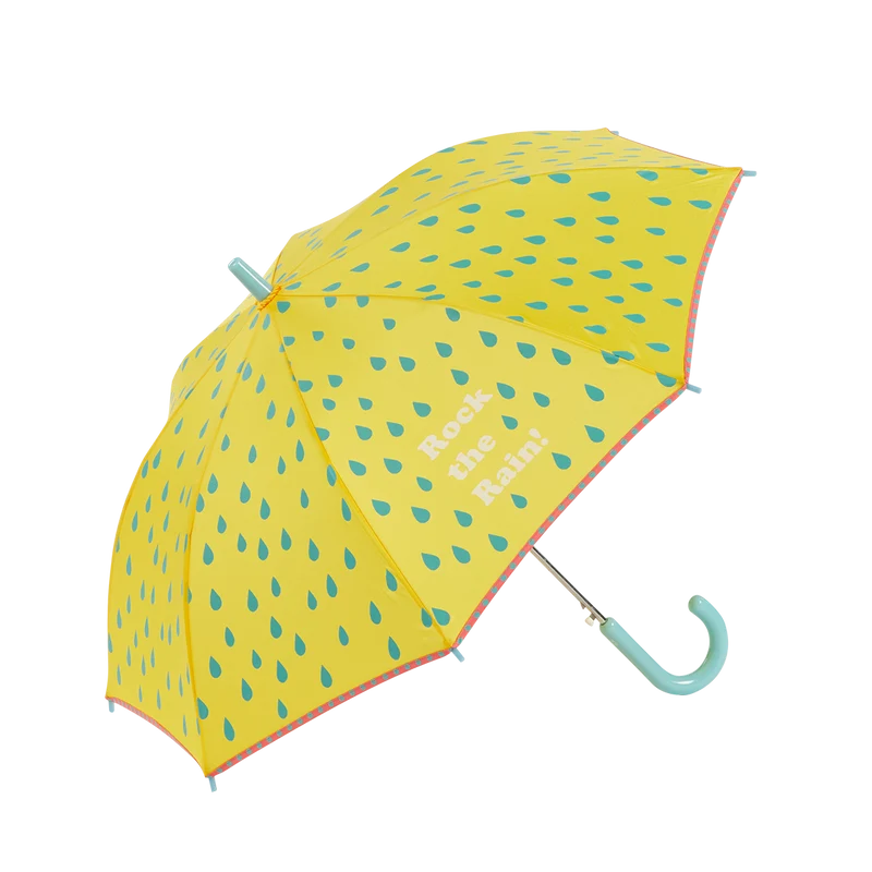 PARAGUAS INFANTIL GOTAS AMARILLO