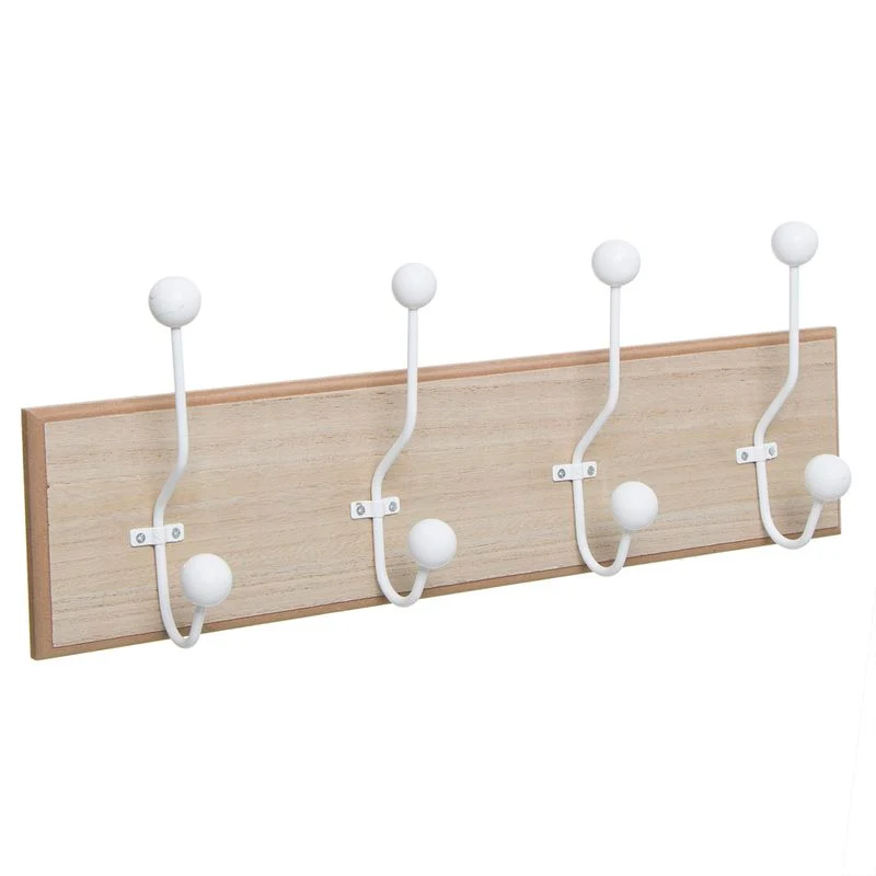 PERCHERO DE PARED 4 COLGADORES NATURAL