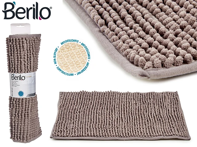 ALFOMBRA ANTIDESLIZANT PELO CORTO 40X60CM GRIS OSC
