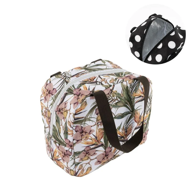 BOLSA ISOTERMICA PORTA ALIMENTOS FLORES