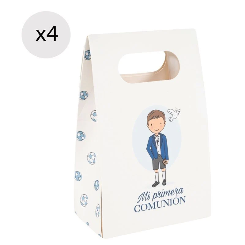 JUEGO DE 4 CAJAS PARA REGALOS COMUNION NIÑO