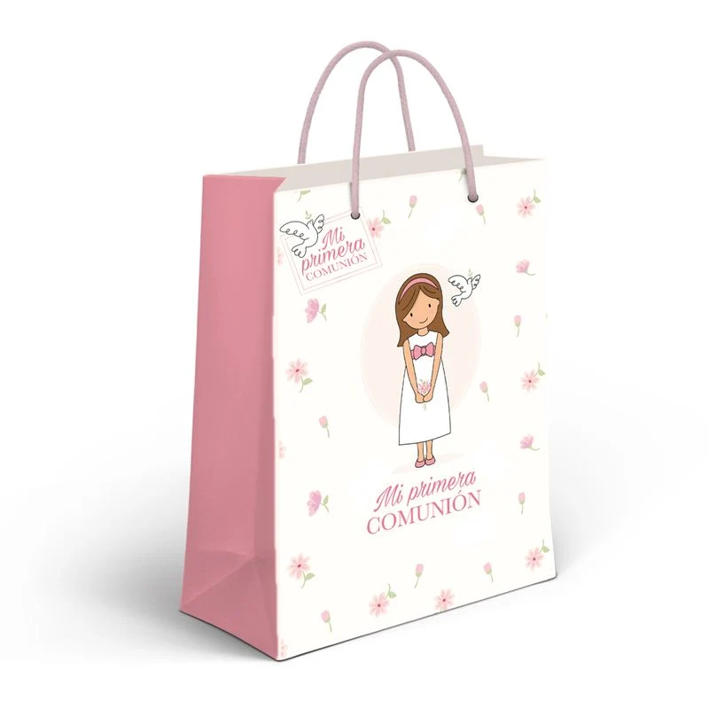 BOLSA PAPEL L COMUNION NIÑA