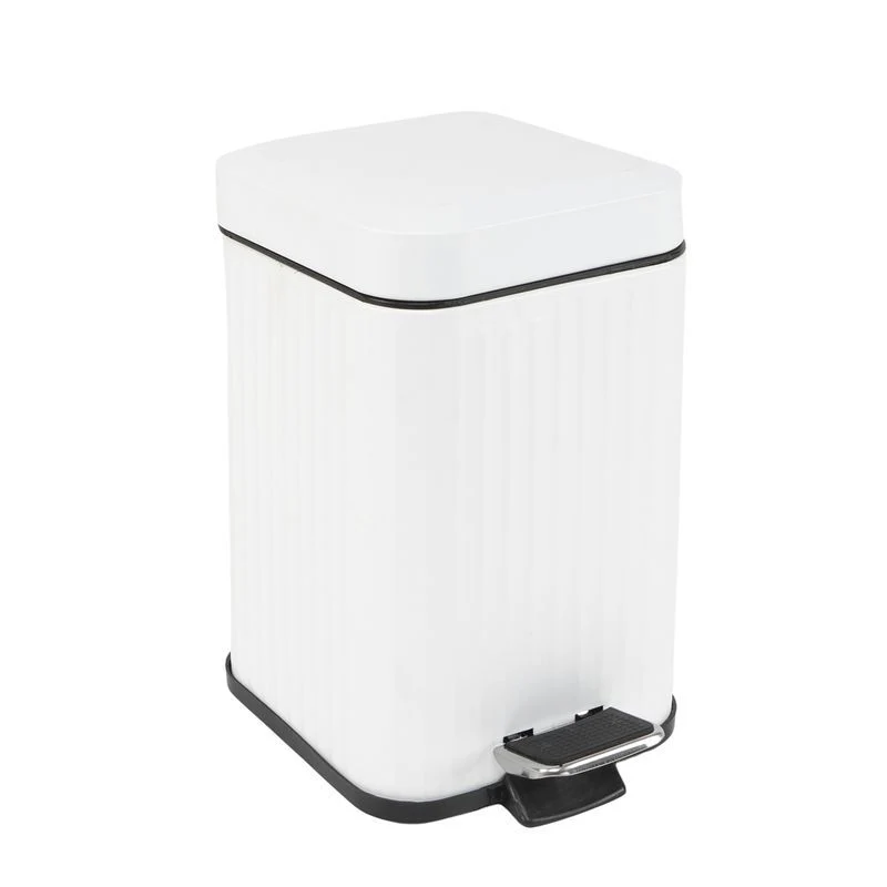 PAPELERA 3L CUADRADA BLANCA