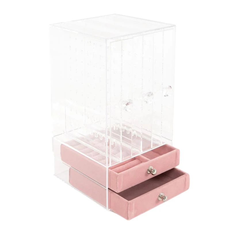 JOYERO 2 CAJONES ROSA