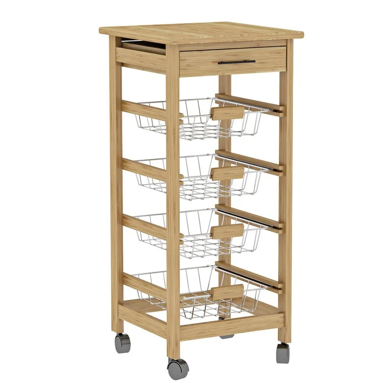 CARRO AUXILIAR COCINA BAMBU