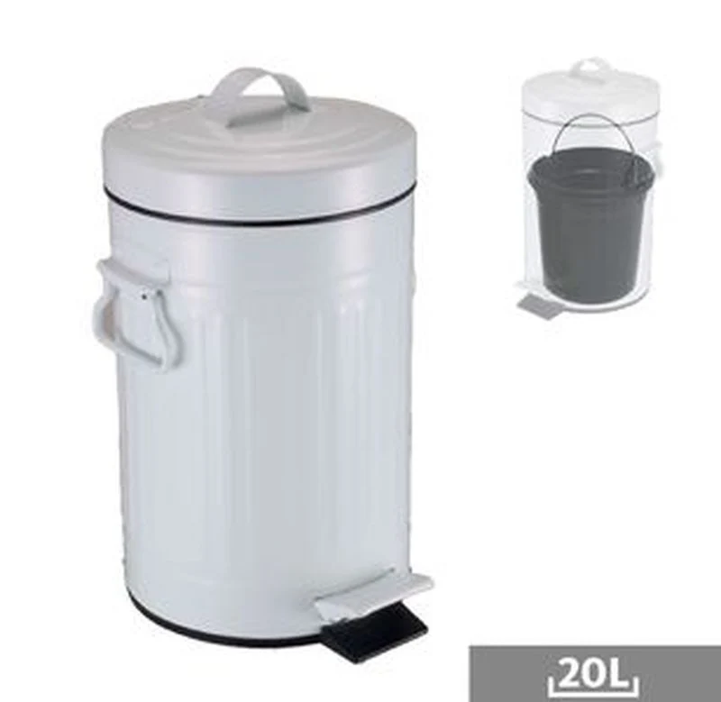 PAPELERA ANTIGUA 20L BLANCA