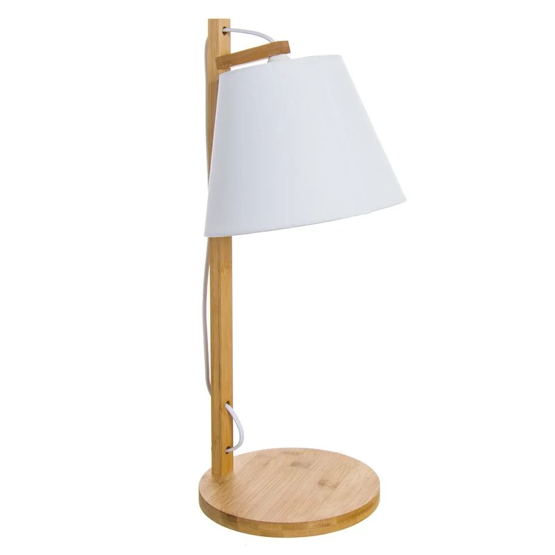 LAMPARA SOBREMESA BASE BAMBU