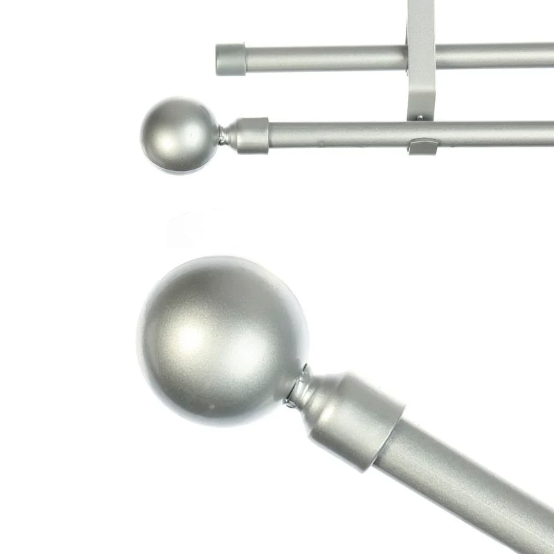 BARRA CORTINA DOBLE 160-300 CM BOLA