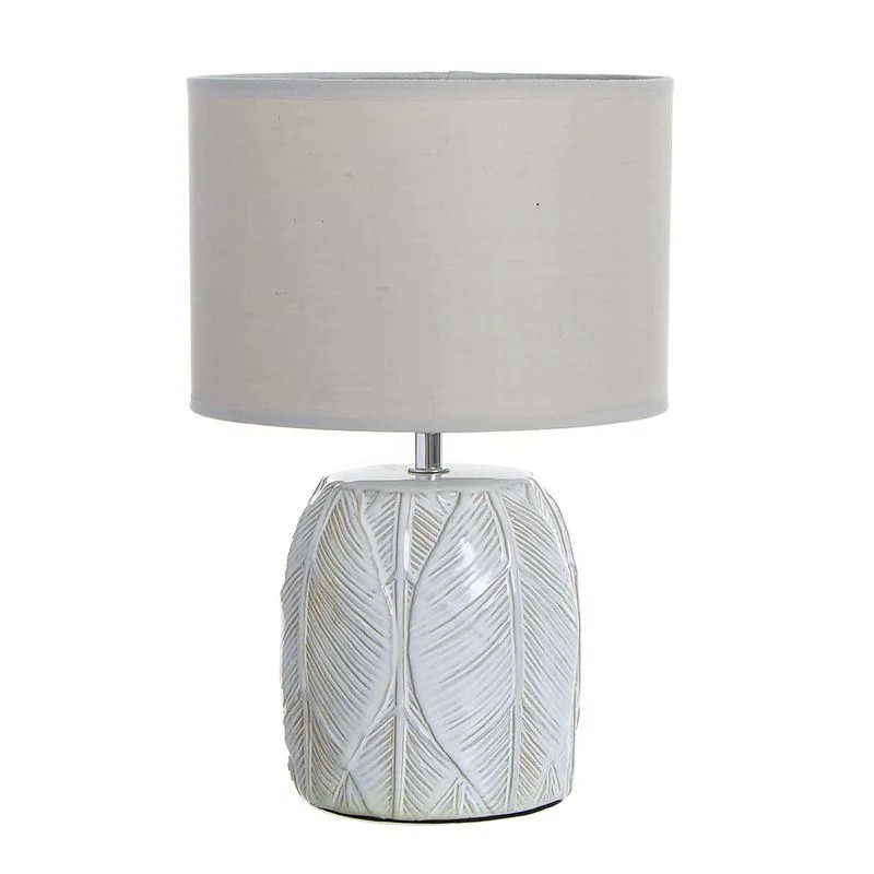 LAMPARA BASE CERAMICA HOJAS