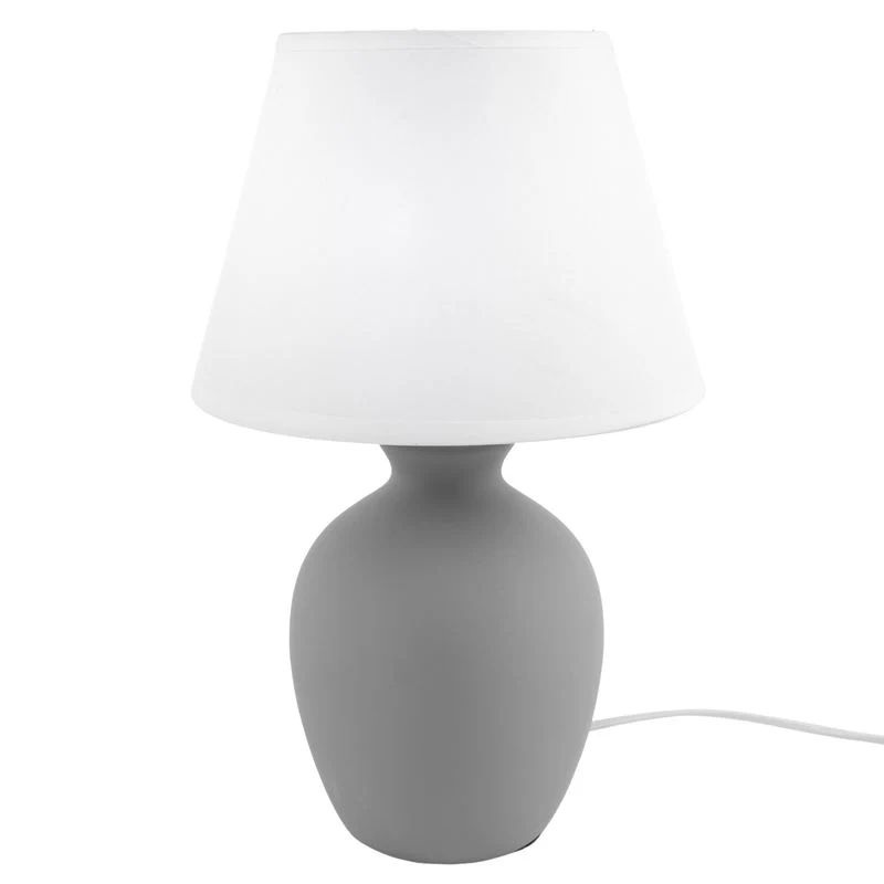 LAMPARA SOBREMESA L GRIS