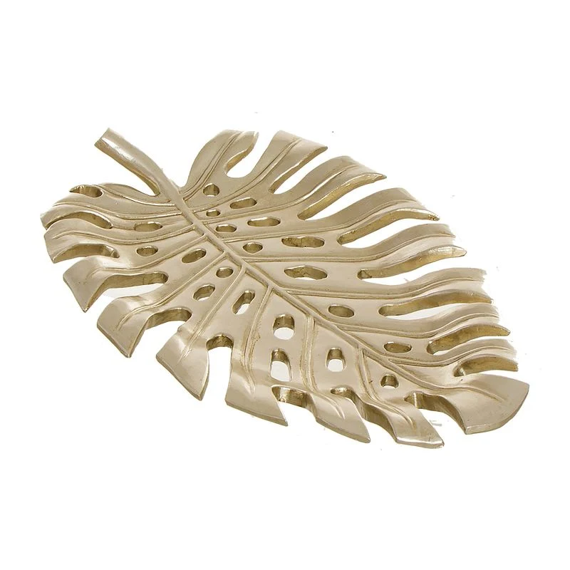 VACIABOLSILLOS FORMA HOJA ORO
