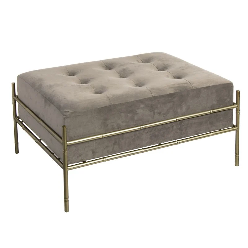 PUFF TERCIOPELO GRIS