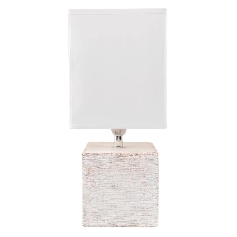 LAMPARA BASE CERAMICA BLANCA