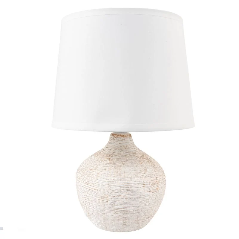LAMPARA BASE CERAMICA BLANCA