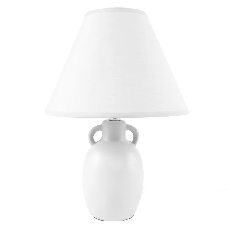 LAMPARA BASE CERAMICA BLANCA