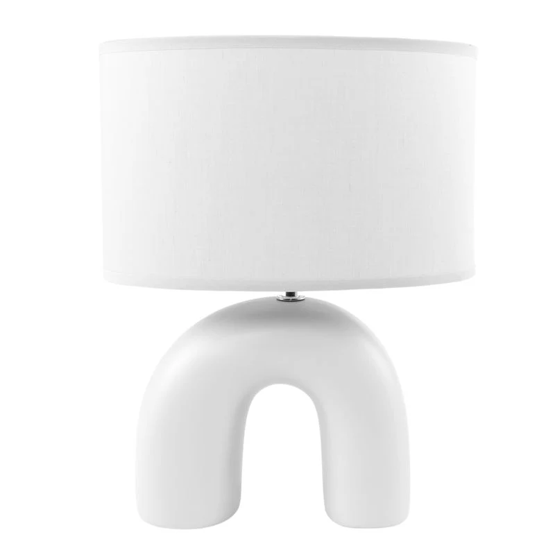 LAMPARA BASE CERAMICA BLANCA