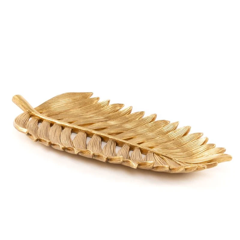 VACIABOLSILLOS FORMA HOJA ORO